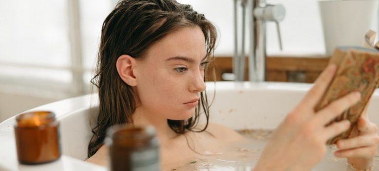 woman-is-bathing-in-warm-water-to-manage-stress