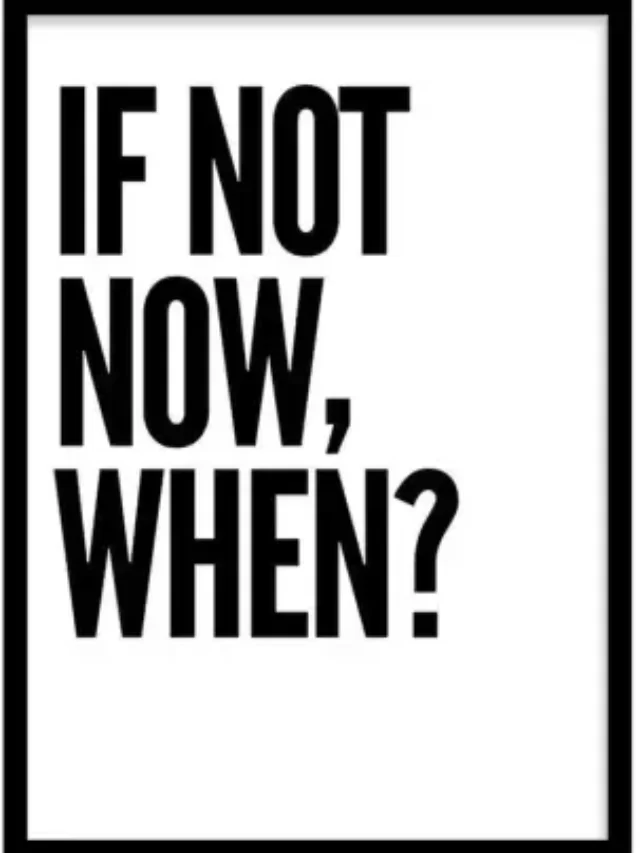 If Not Now Then When?